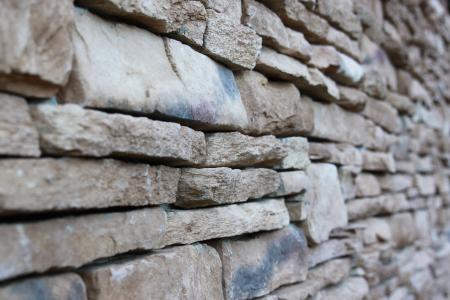 石头墙, 天然石材, 墙上, 砌体, 天然石材墙, 固定, 石头