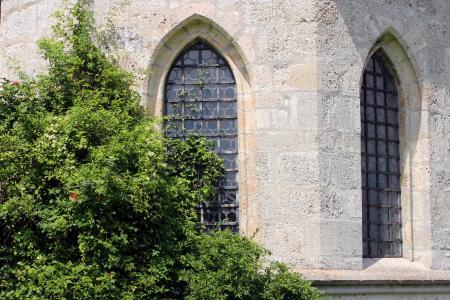 窗口, 尖形拱门, 教会的窗口, 含铅玻璃, 老, 金属, 怀旧