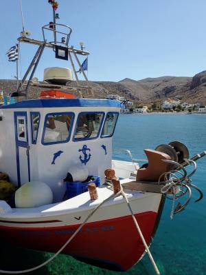 小船, folegandros, 希腊, 地中海, 基克拉泽斯, 岛屿, 地中海