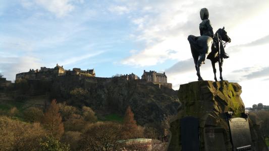 爱丁堡, 苏格兰, 雕塑, 城堡