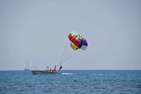 滑翔伞, 滑翔伞, 海, 水上运动, 降落伞, 乐趣, 船舶