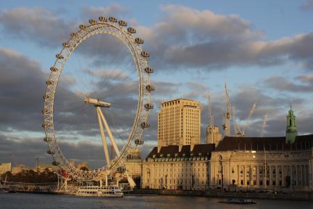 伦敦眼, 伦敦, 泰晤士河, 著名的地方, 千禧轮, 泰晤士河, 河