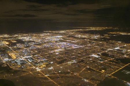 多伦多, 飞行, 城市, 城市的灯光, 城市景观, 加拿大, 鸟瞰