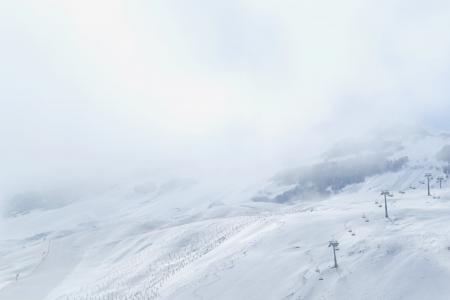 滑雪缆车, 滑雪, skilift, 白色, 空白, 冬天