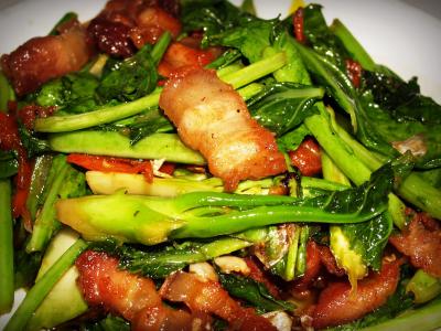 一道菜, 泰国, 顿饭, 辣椒, 油炸, 绿色, 脂肪