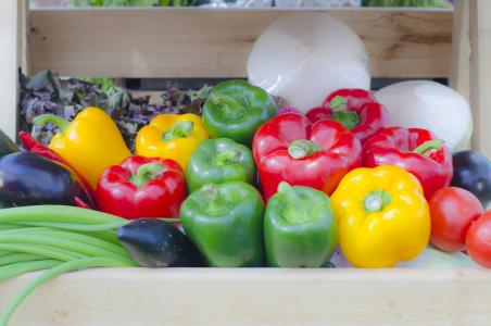 蔬菜, 食品, 健康, 红色, 新鲜, 绿色, 黄色