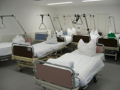 医院, 床边, 床, 天花板, 杆, 车站, 生殖细胞