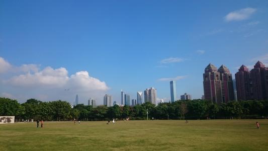 深圳, 草坪, 蓝蓝的天空