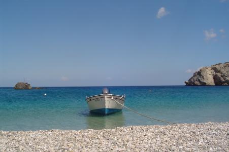 希腊, 卡尔帕索斯, 海, 海滩, 美丽的海滩, 卵石, 海洋