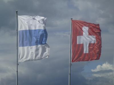 风, 国旗, 瑞士, 广州