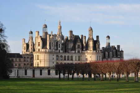 城堡, 尚博尔, 旅游, 法国, 支付 de 卢瓦尔