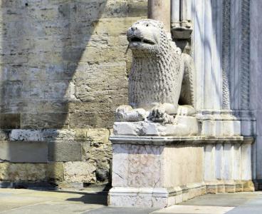 意大利, 帕尔马, 大教堂, 狮子, 雕像, 文艺复兴时期