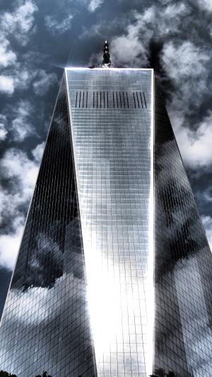 一个世界贸易中心, 纽约, 美国, 旅游景点, 玻璃, 天际线, 世界贸易中心