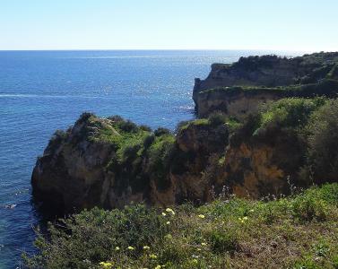 阿尔加维, 葡萄牙, 岩石, 海