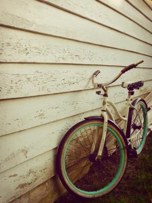自行车, 自行车, 辐条, 墙上, 木材, 老式, 没有人