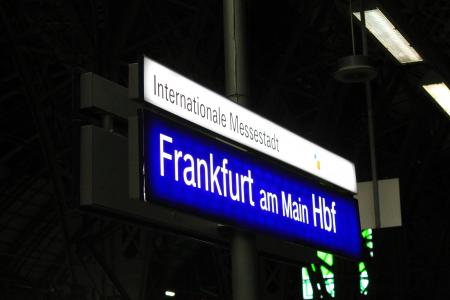 法兰克福, 主要, 火车站, 公平, 交易会城, 国际, 蓝色
