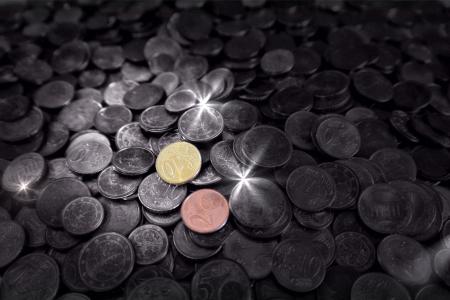 钱, 面团, 欧元, 硬币, 粉红色粉红色