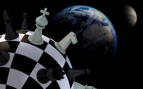 象棋, 数字, 空间, 地球, 行星, 国际象棋棋盘, 球
