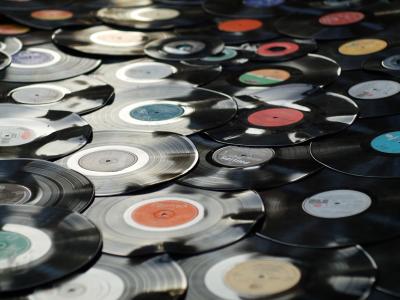电木, 复古, 塑料, 老, 黑色, 音乐, 光盘