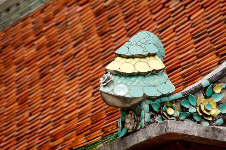 屋顶, 雕塑, 马赛克, 瓷砖, 多彩, 模式, 陶瓷
