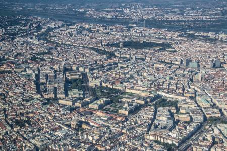 维也纳, 城市, 从上面, 具有里程碑意义, 前景, 鸟瞰图, 城市景观