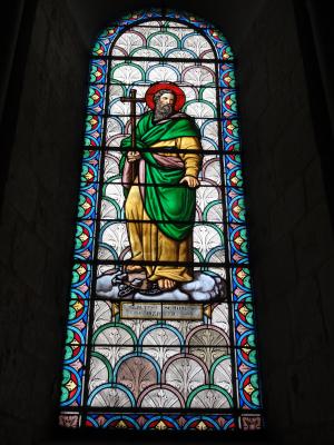 大教堂, 圣 eutrope, 桑特, 法国, 彩色玻璃, 窗口, 装饰