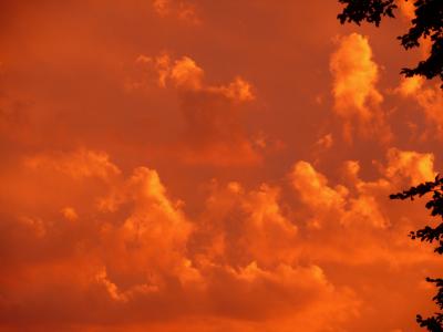 日落, 红色, 天空, 云彩, 橙色, 心情, 晚上
