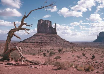 纪念碑谷, 砂岩, 巴茨, 亚利桑那州, 沙漠, 景观, 美国