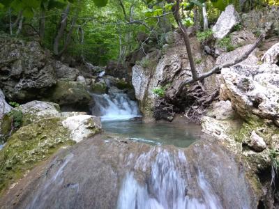 克里米亚半岛, 红色洞穴, 瀑布, 石头, 旅游, 自然, 岩石