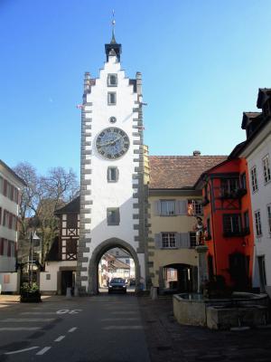 旧城, 塔, 密封塔, 城门, diessenhofen, 图尔, 瑞士