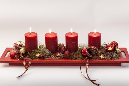 来临, 第四支蜡烛, 在圣诞节前, 光, 蜡烛, 装饰, 圣诞节