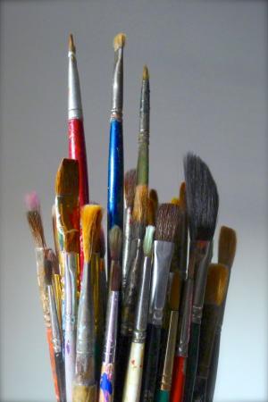 垂直, 艺术, 艺术家, 画笔, 艺术用品, 花束, 束