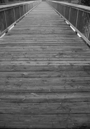 桥梁, 这座木桥, 走道, 长途步行, 木步行方式, 没有人, 无止境