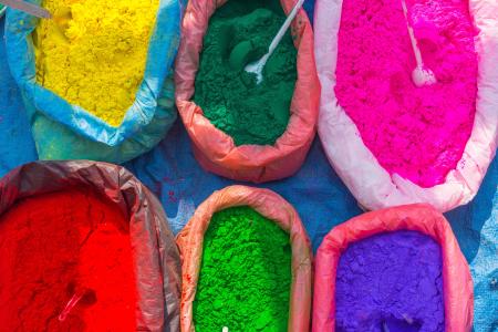 街边市场, 多彩, 颜色, 粉, 尼泊尔, 多色, 庆祝活动