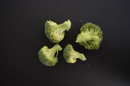 brokoli, 蔬菜, 黑色背景, 小花, brokoliröschen