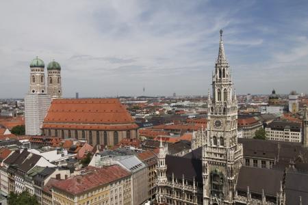 空中, 摄影, 混凝土, 建筑, 慕尼黑, 德国, 巴伐利亚