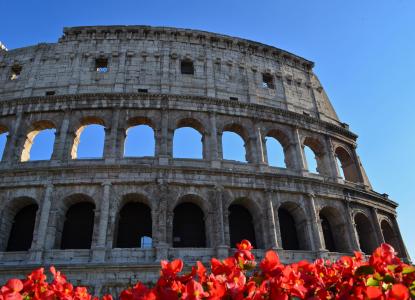 古罗马圆形竞技场, 意大利, 罗马, 舞台上, 角斗士, 废墟, 建设