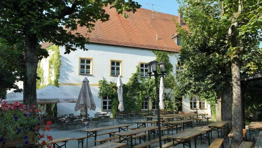啤酒花园, 巴伐利亚, scheyern, 修道院, 修道院啤酒, 舒适的, 啤酒