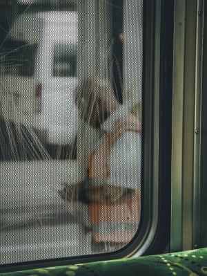 火车, 窗口, 人, 男子, 旅行