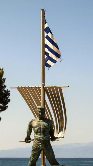 水手, 纪念碑, 雕塑, 斯亚索斯, 希腊