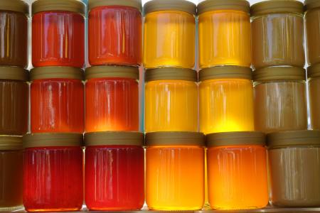 蜂蜜, 蜂蜜罐, 森林蜂蜜, 花蜂蜜, 回光, 蜂蜜黄色, 清除