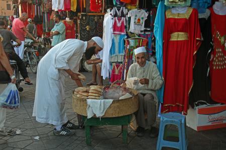 面包, 马拉, 食品, 摩洛哥, 传统, 典型, 人