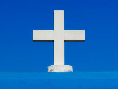 十字架, 白色, 蓝色, 符号, 宗教, 基督教, 教会