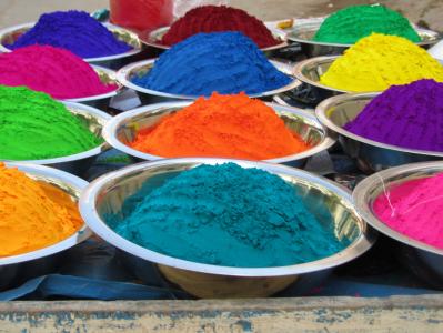 颜色, 粉笔, 印度, 彩色, 多色, 咖喱粉, 印度文化