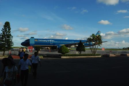 飞机, catbi 机场, 飞机, 飞机, 起飞, 越南航空公司
