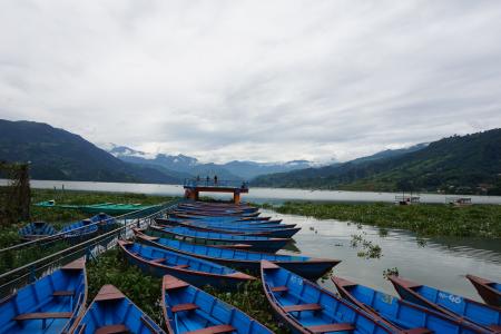 小船, 尼泊尔, 博克拉, 旅行, 自然, 景观, 费瓦