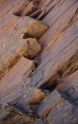 岩石, 皮埃尔 ·, 裂纹, 培训, 自然, testure, 橙色