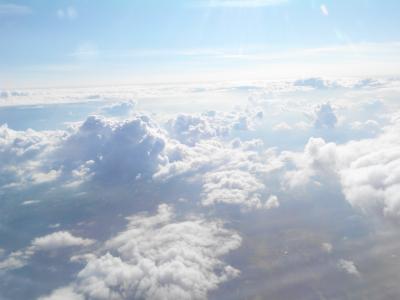 云彩, 云计算, 飞机, 飞行, 在云端, 从飞机, 旅行