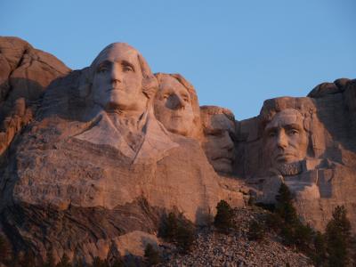 拉什莫尔山, 日出, 总统, 纪念, 花岗岩, 雕塑, 纪念碑