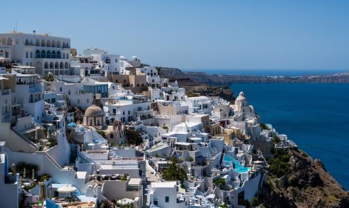 圣托里尼岛, 伊亚, 希腊, 旅行, 建筑, 白色, 蓝色
